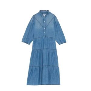 BA&SH “Willow” denim maxi dress